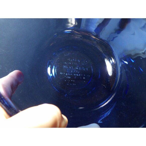 Vintage Anchor Hocking 1.5 Qt Cobalt Blue Mixing Bowl Made In USA - Picture 14 of 14